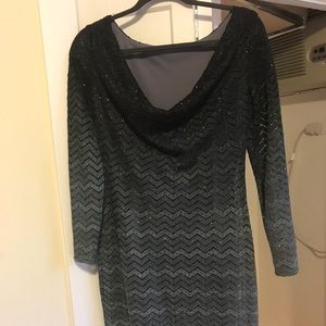 Scoop back ombré dress